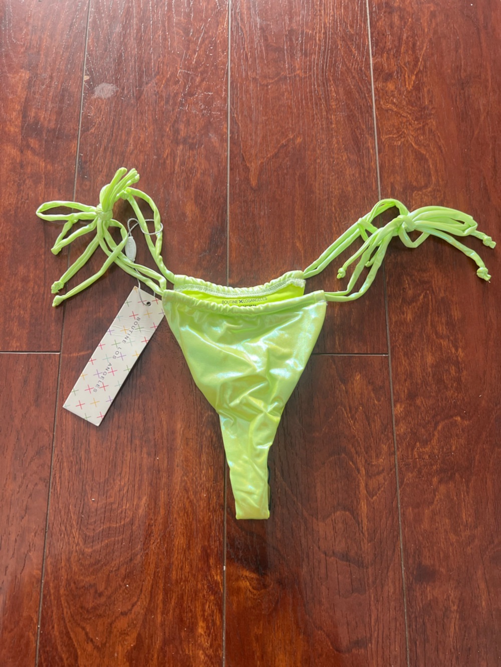 NWT Boutine LA Neon Yellow Resort Bikini Bottom Size Medium
